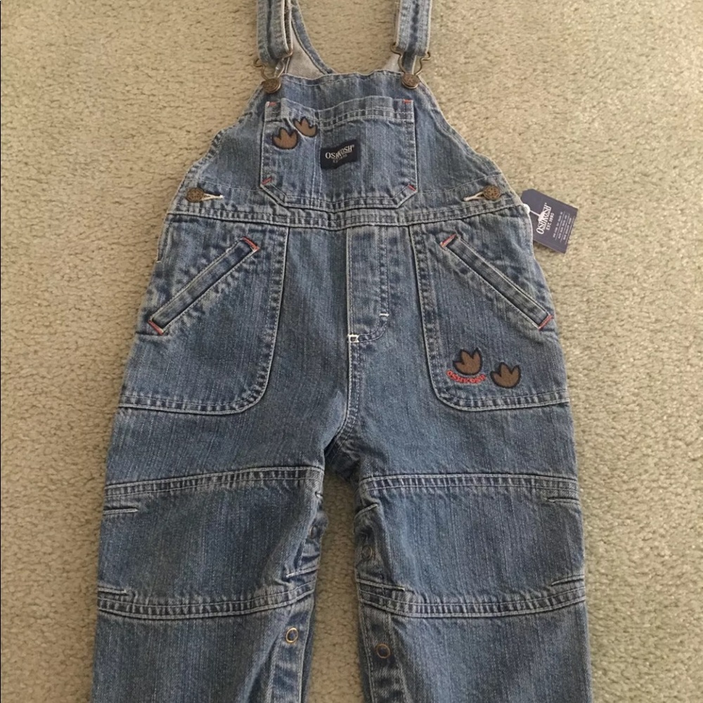 Vintage Oshkosh Vestbak Overalls with Dinosaur NWT